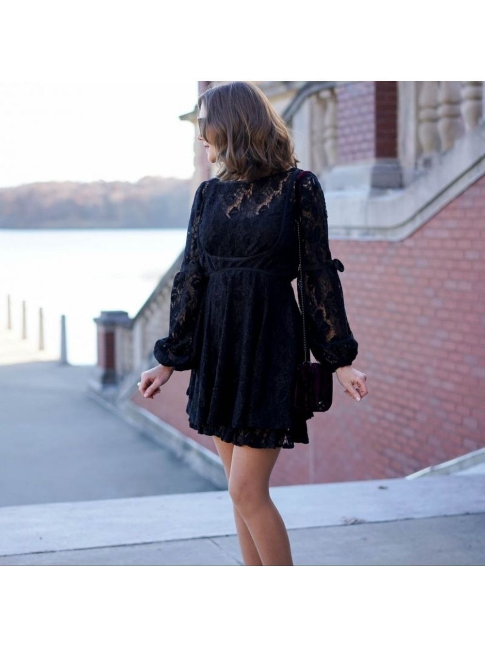 Free People Ruby Crochet Lace Mini Dress